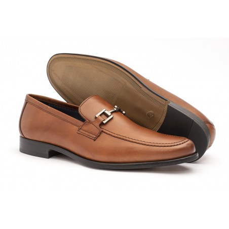 Mocasín de piel con banda metalica para hombre BRISTOL1151