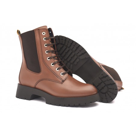 Bota de media caña en piel para mujer REBECA52253